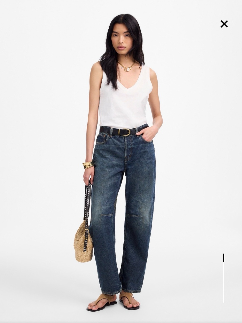 Darted Barrel-Leg Jean